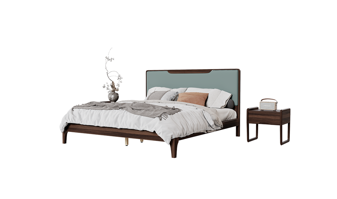 1.8米 / 1.5米 實木床架 8001