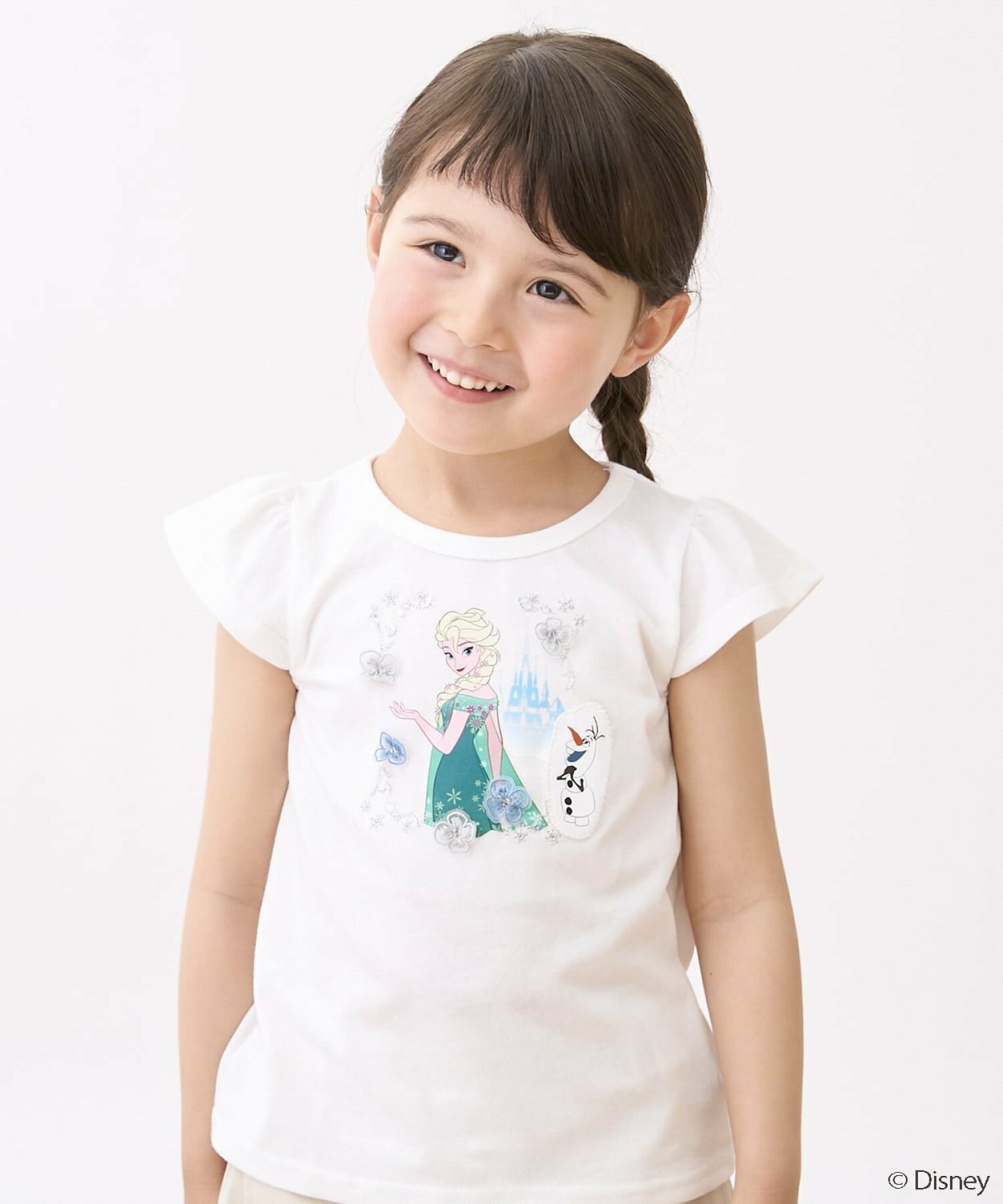 🆕【⭐訂購⭐】🌀🇯🇵 日本直送🇯🇵 #DisneyPrincess 立體花朵 貼花 刺繡 荷葉邊 短袖tee［5款選］🌀 [ELEA-0205][260623]