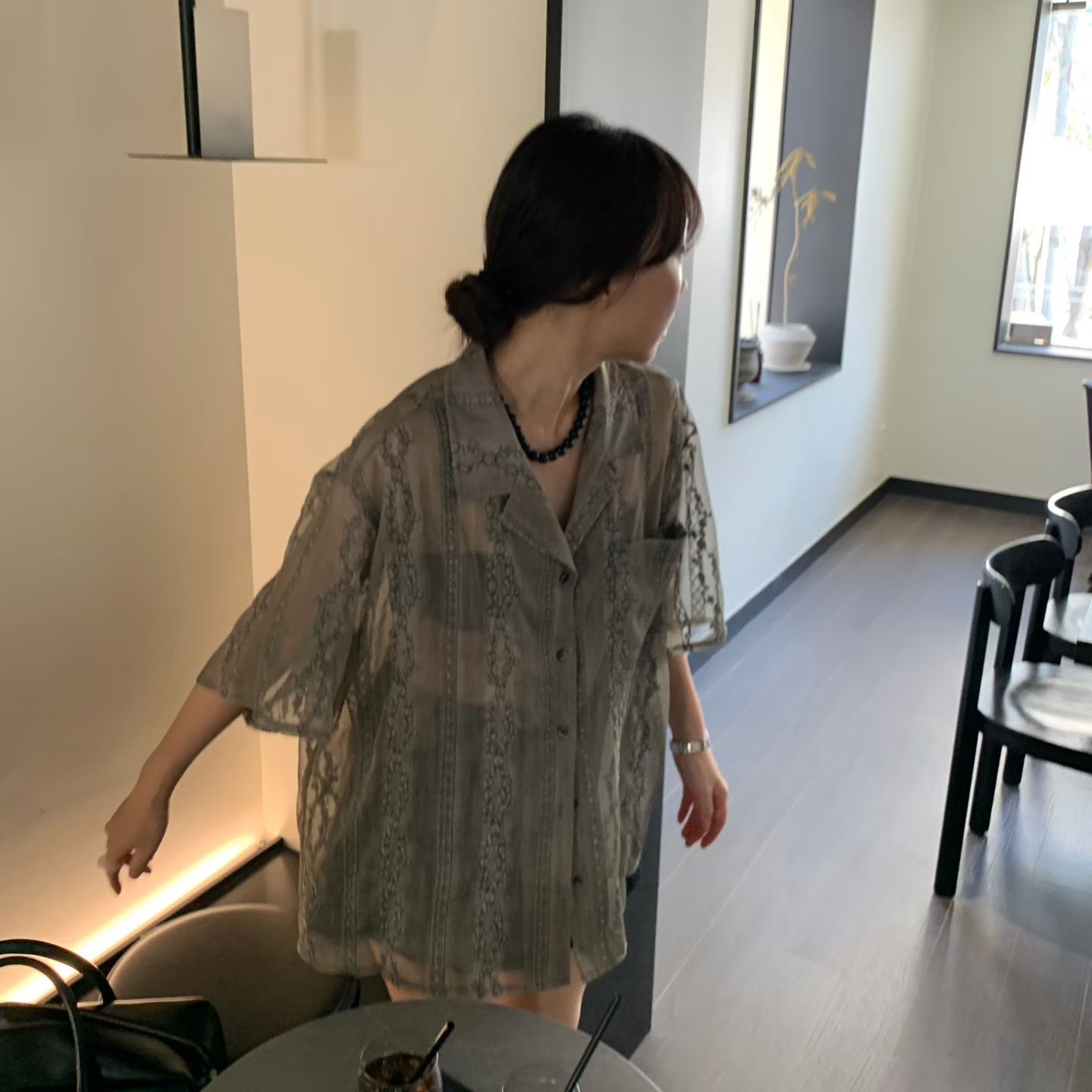 221426 See through短袖恤衫