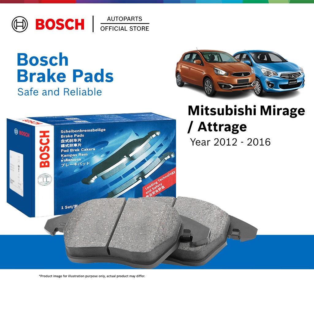 Bosch Front Brake Pads for Mitsubishi Mirage / Attrage (2012 - 2016) - 0986AB1467