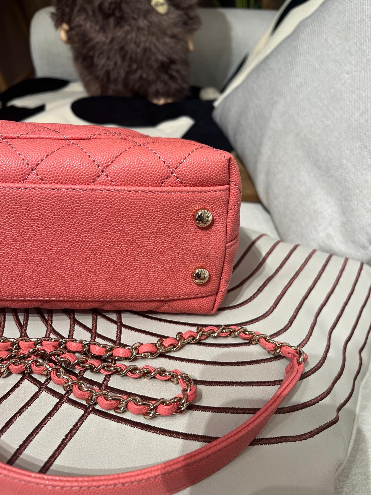 全新Chanel coco handle small 荔枝牛皮晶片 100%Authentic ,全新貨品 ✅收據副本✅晶片✅塵袋✅Box