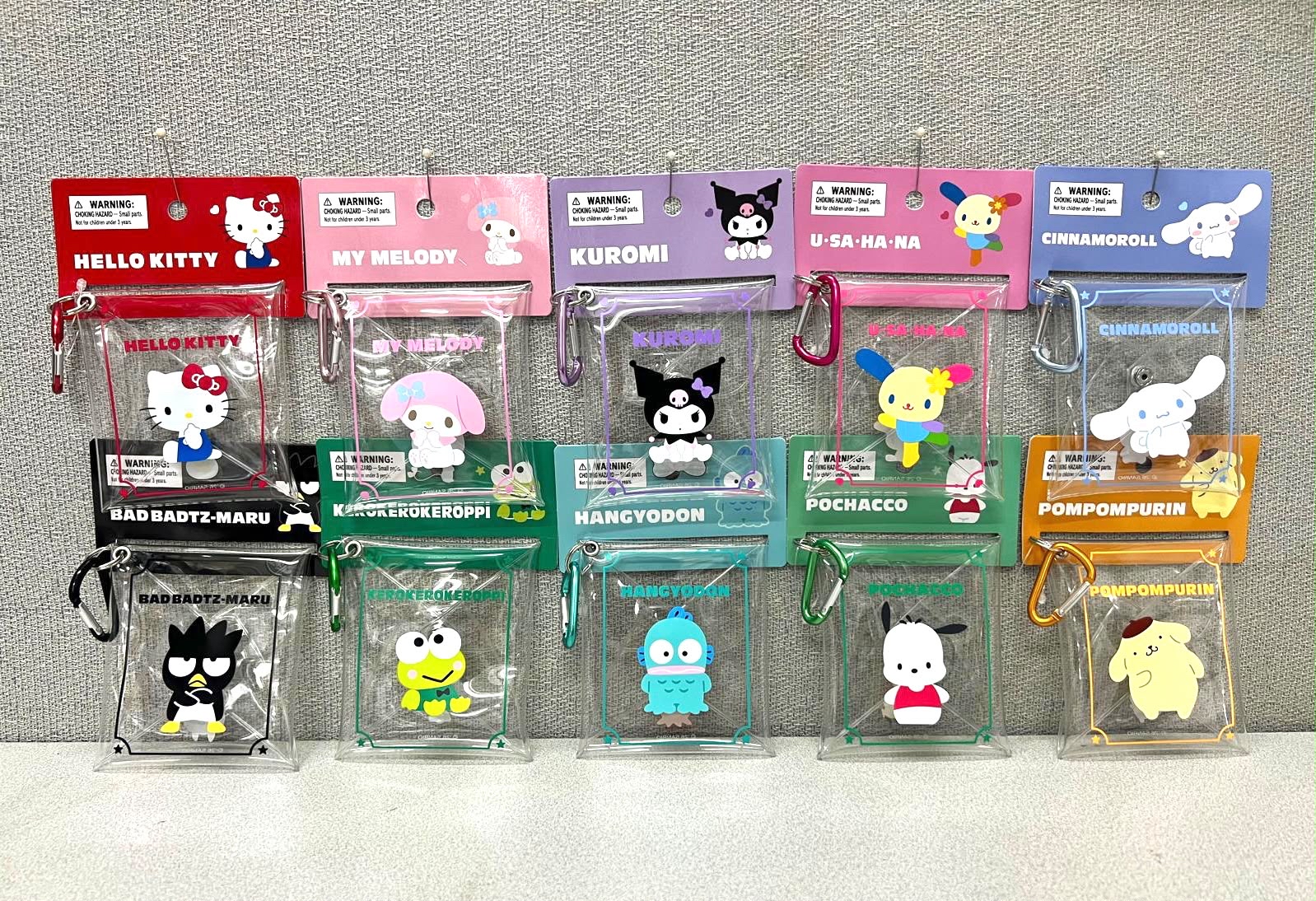 🎌日本直送🎌Sanrio 卡通 爬山扣連透明萬用袋