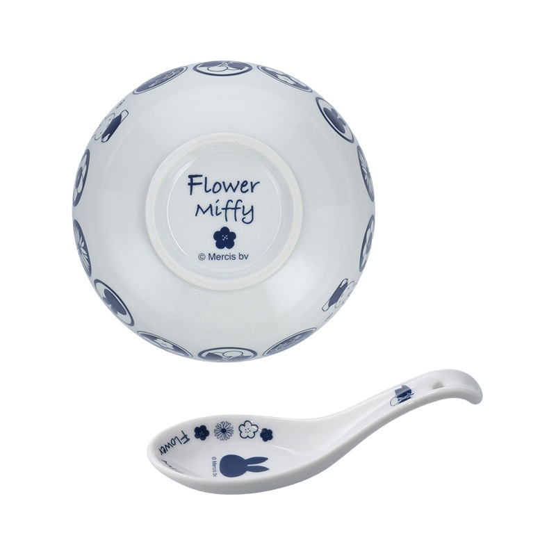 miffy MF限定 陶瓷 和風 烏冬碗 連匙羹