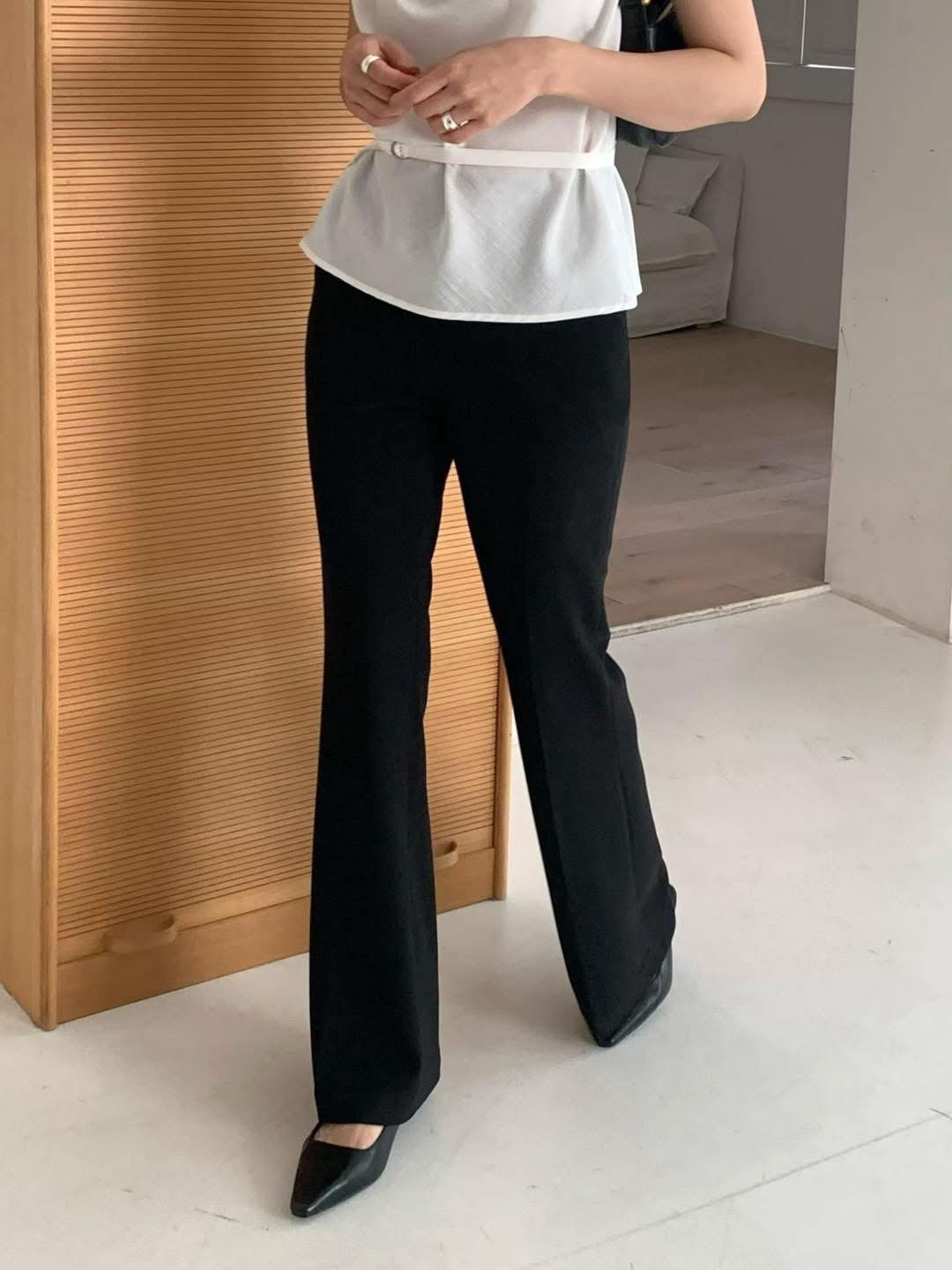 顯瘦包肚喇叭褲