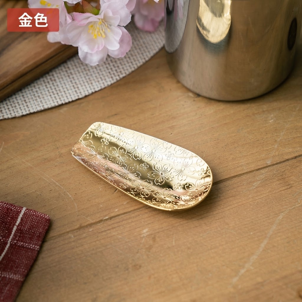 🔥🔥【日本製《青芳》櫻花壓紋不鏽鋼茶葉量匙】