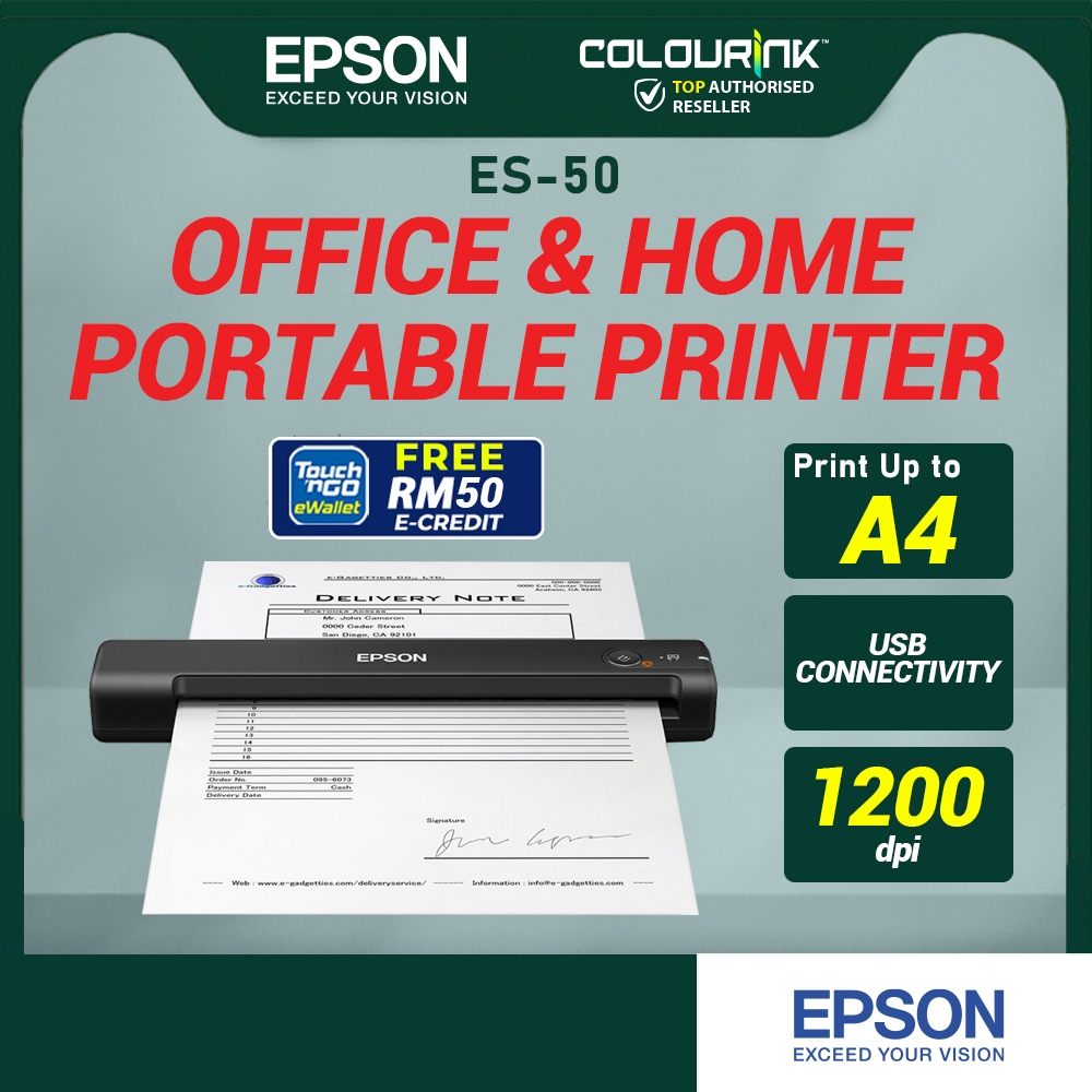 Epson V39II ES50 ES60W ESC380W Scanner Copy Pdf Micro Usb A4 Photo & Document Scan Home Office ADS-2400N ES-C580W