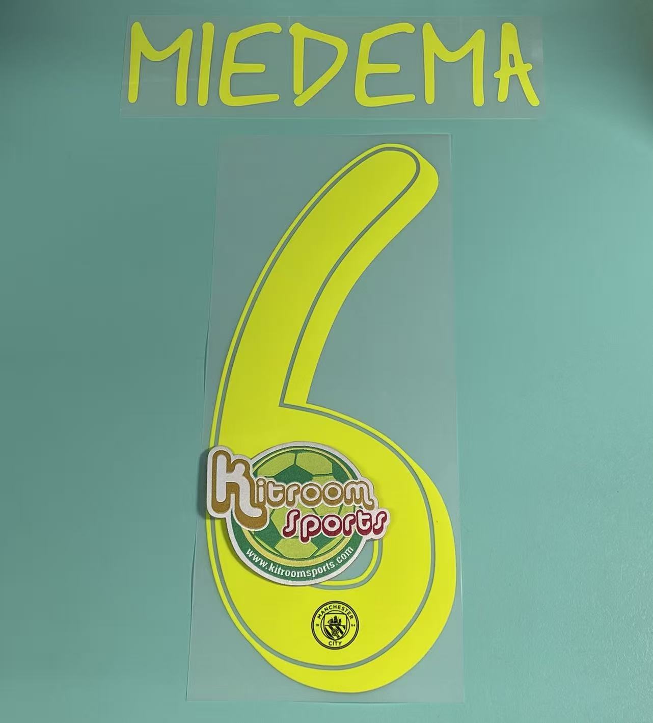 2024-25 Manchester City Away Women UCL Nameset #6 MIEDEMA