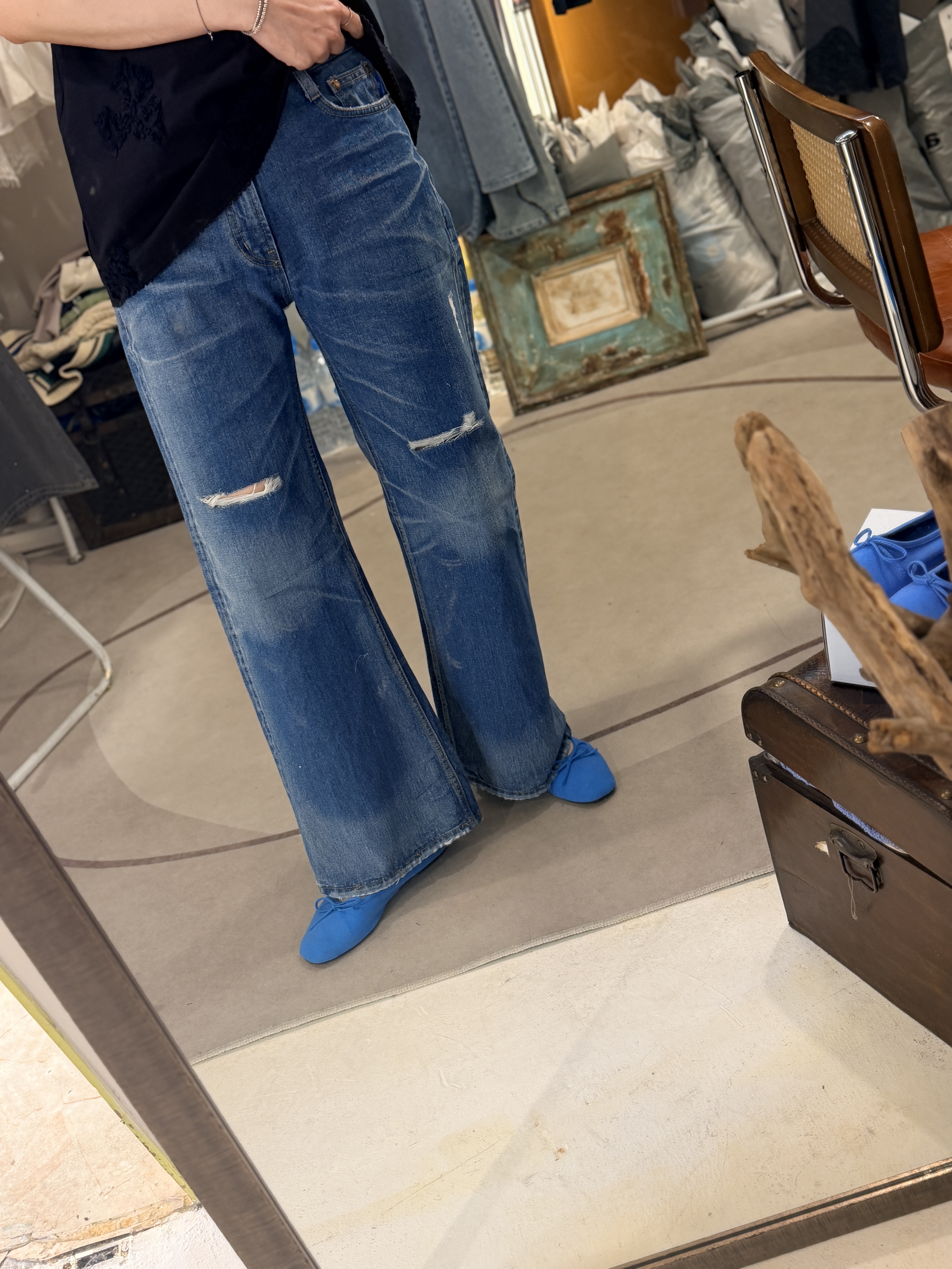 Damaged jeans