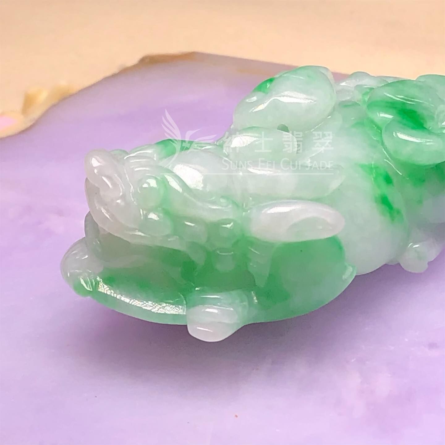 翠色花青貔貅 - 3