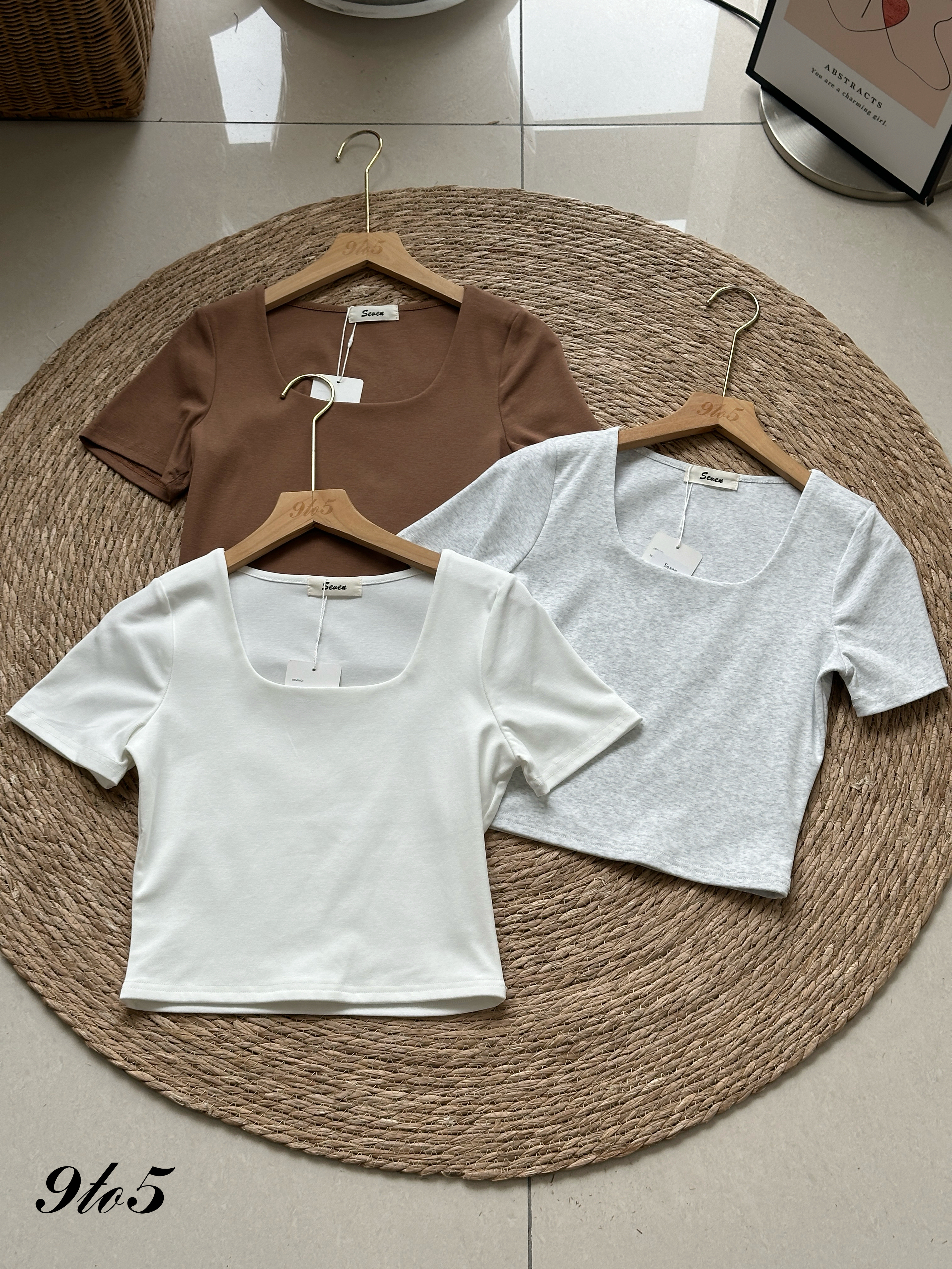 T4215 Square Neck Crop Top - 3 Colors