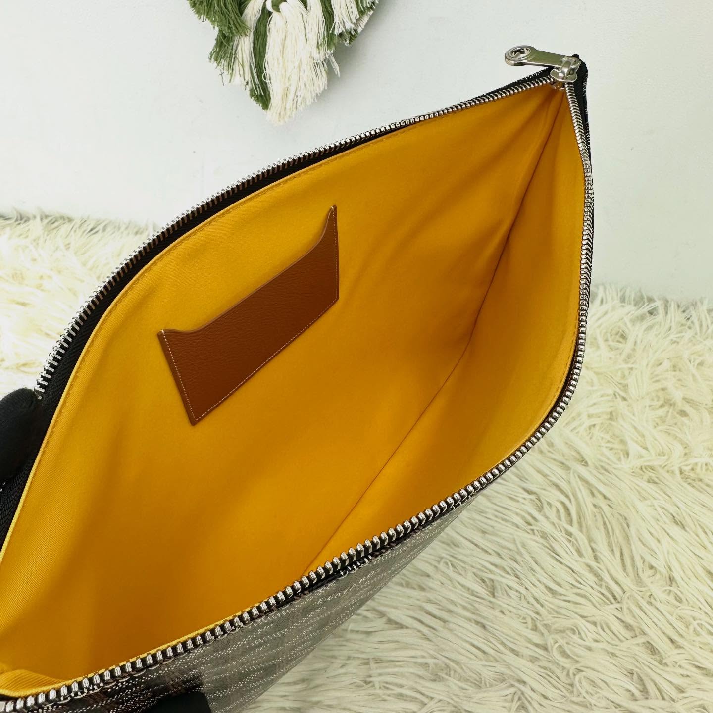 GOYARD 🤍PRE OWNED Sénat MGM Pouch 啡色印花手拿包 2025年 全套有盒🤎