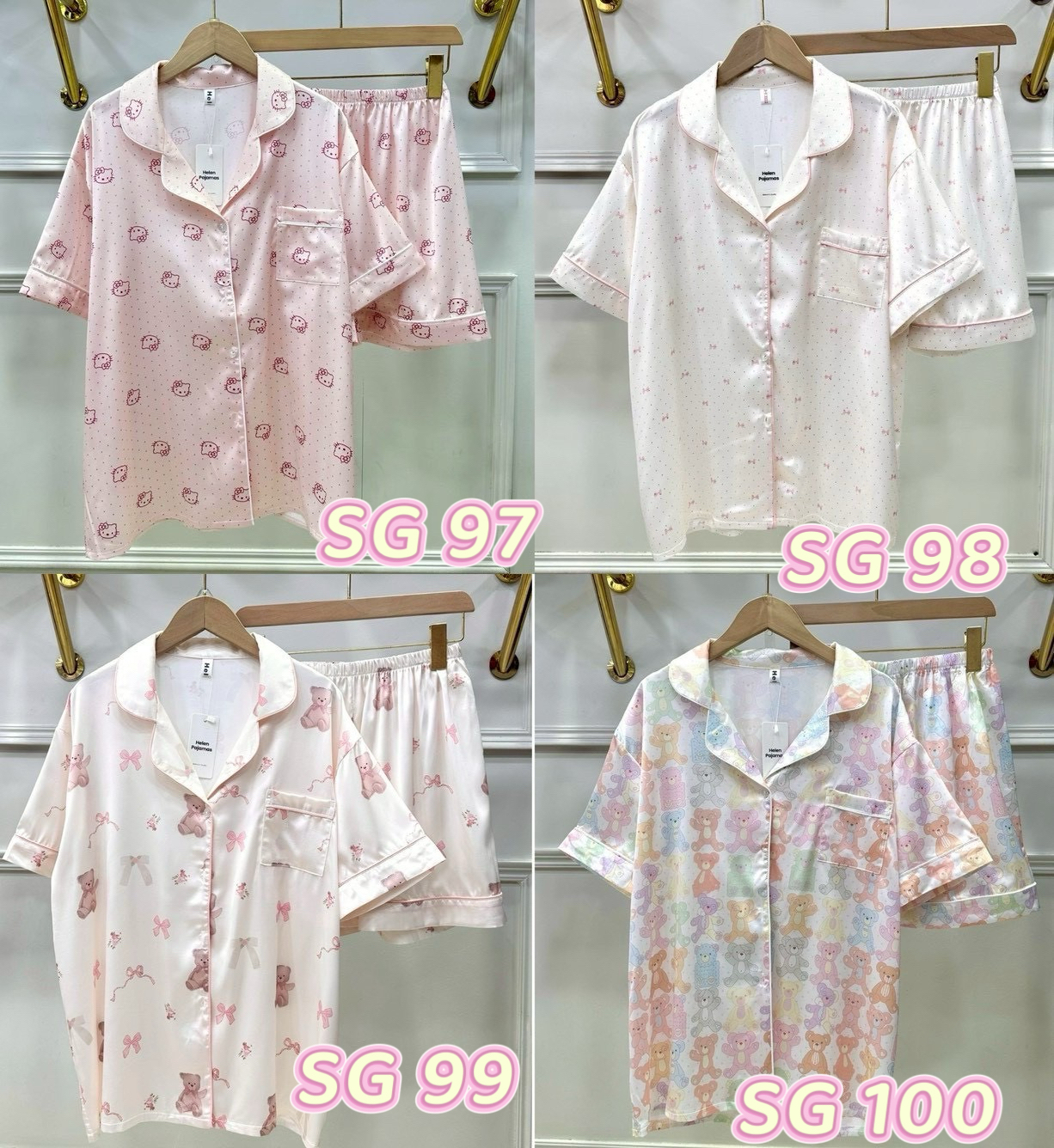 泰國直送絲質睡衣成人版No .SG91 -SG 134