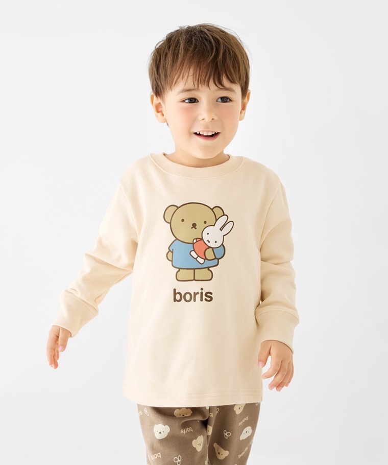 💚代購 台灣直送💚正版授權Miffy&Boris 兩色人物滿印毛圈長袖家居服上下套裝