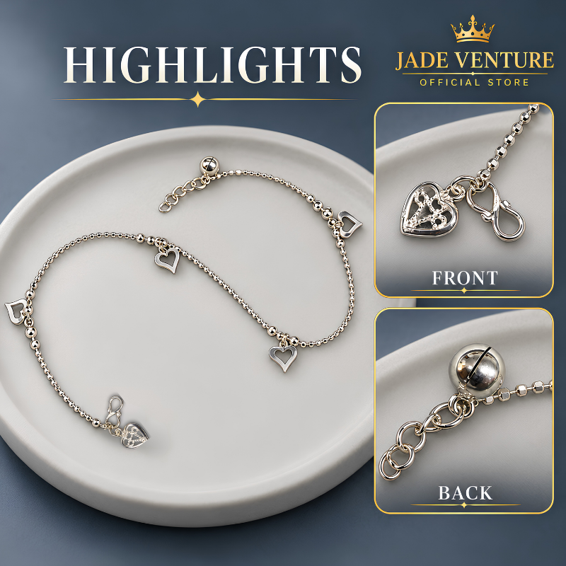 LA1182 Heart Pendant Beads Chain
