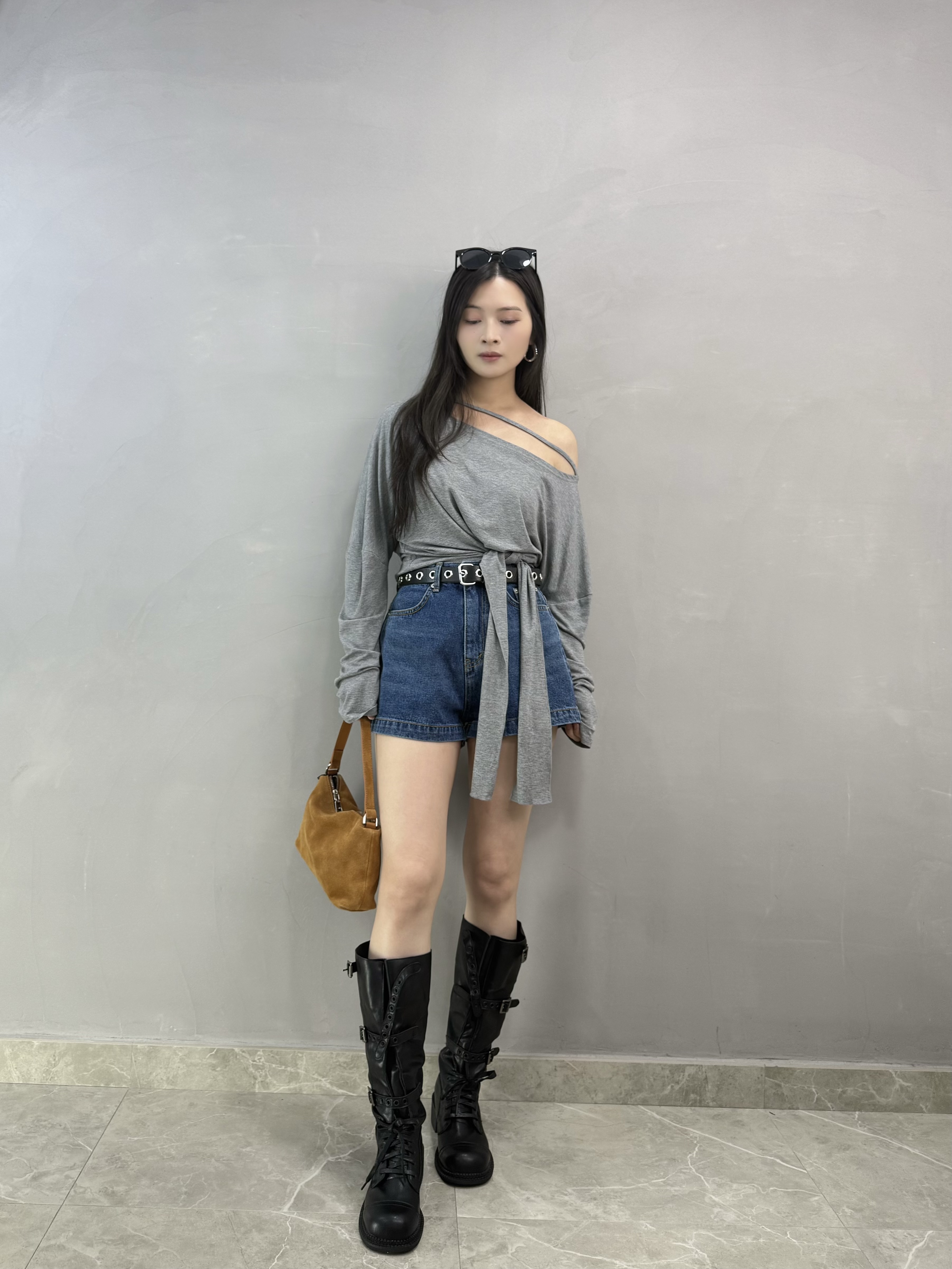 G06 斜帶綁腰Top