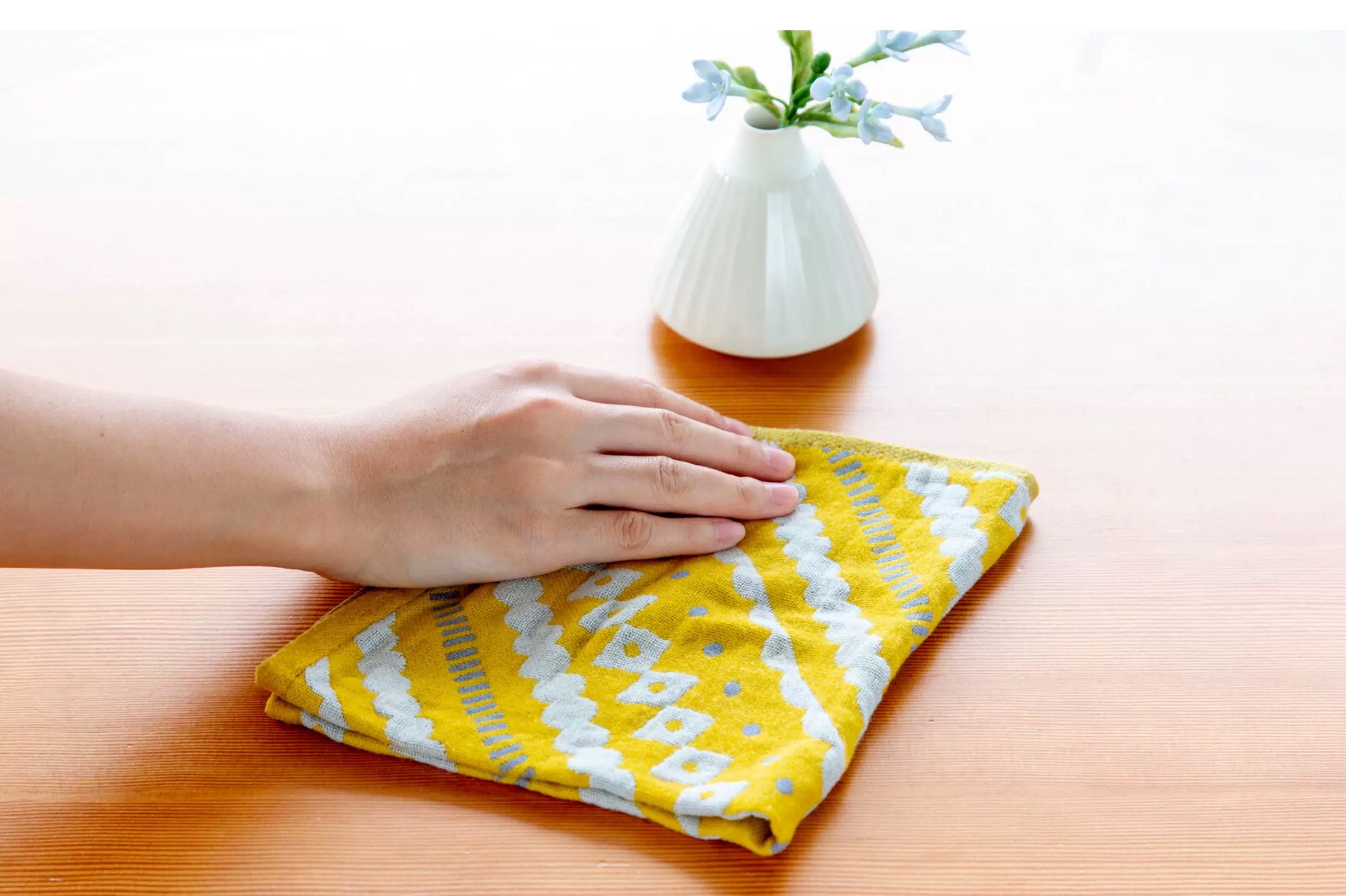 日本製純棉飛鳥花朵抹布