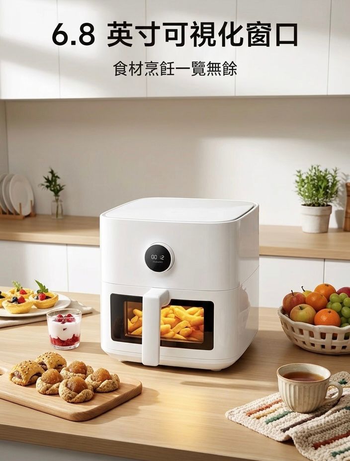 小米 米家智能空氣炸鍋 5.5L 可視版 香港三腳插頭 (預購產品)