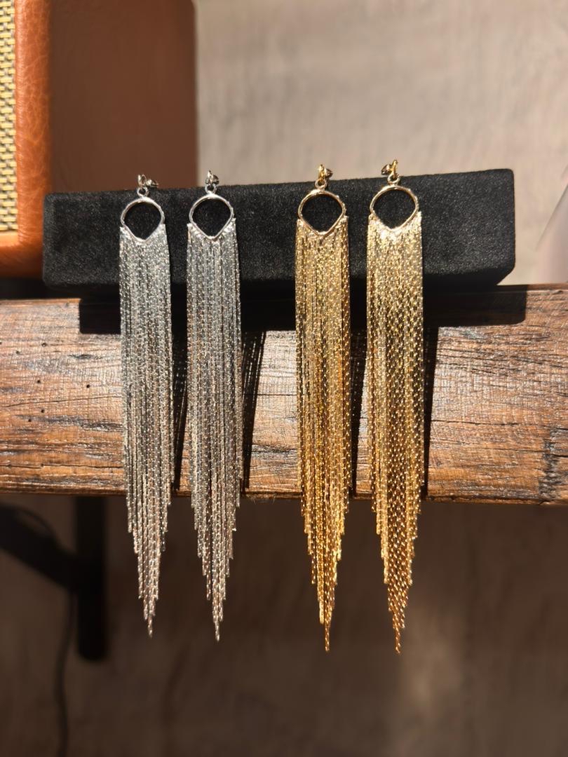 Celeste Fringe Drop Stud Earrings