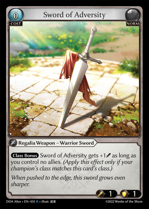 Sword of Adversity / DOA-Alter-055 (R)