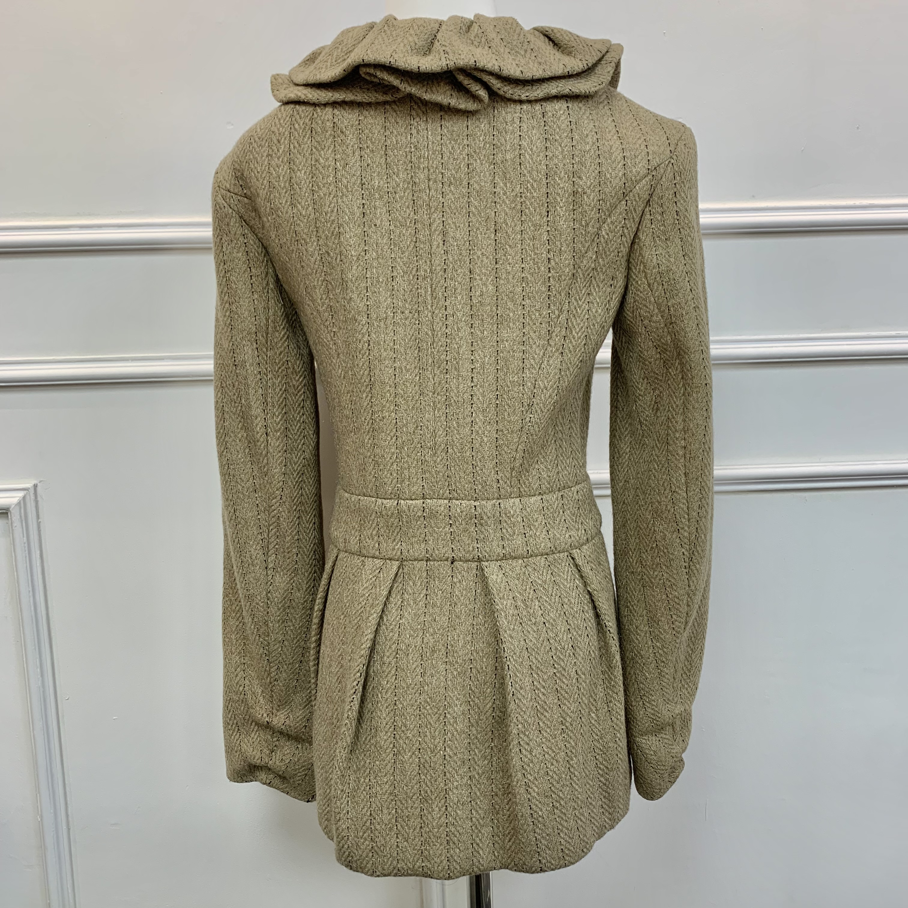 LV Vintage 秀場款 ✨條紋羊毛雙排扣大衣 🤎范冰冰同款🤎🤎