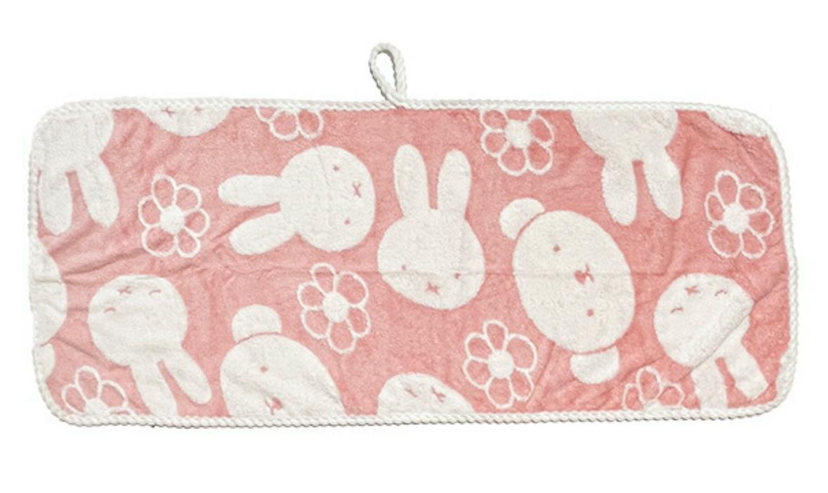 MIFFY 西川 毛巾 粉紅 花花 80cm×34cm