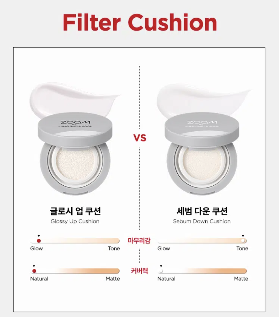 韓國 大創 ZOOM X 鄭瑄茉 ZOOM by JUNGSAEMMOOL系列  水光 / 控油 氣墊粉餅