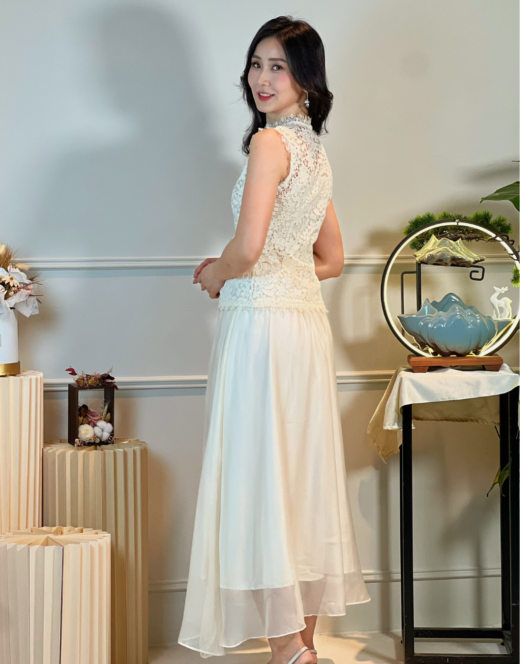 5103 Natividad Mesh A Line Skirt 