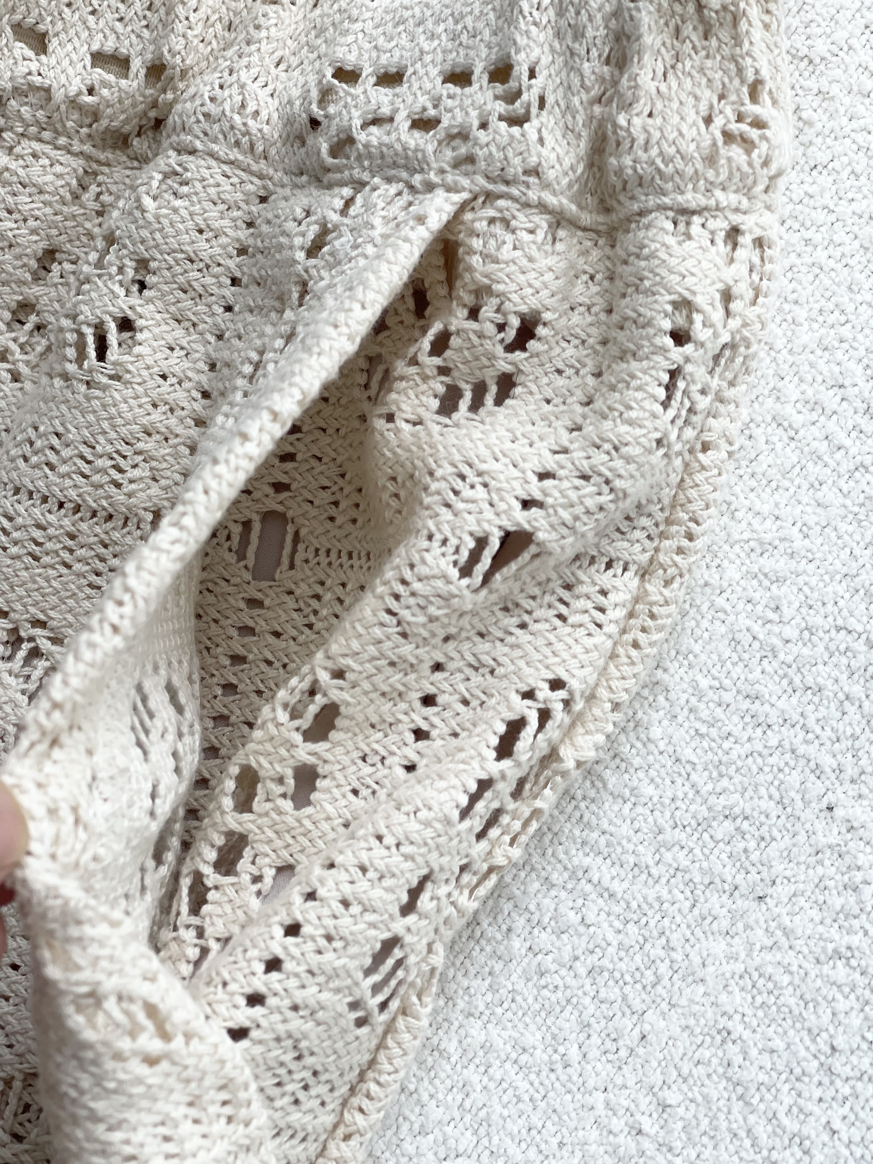 Crochet straight leisure pants 