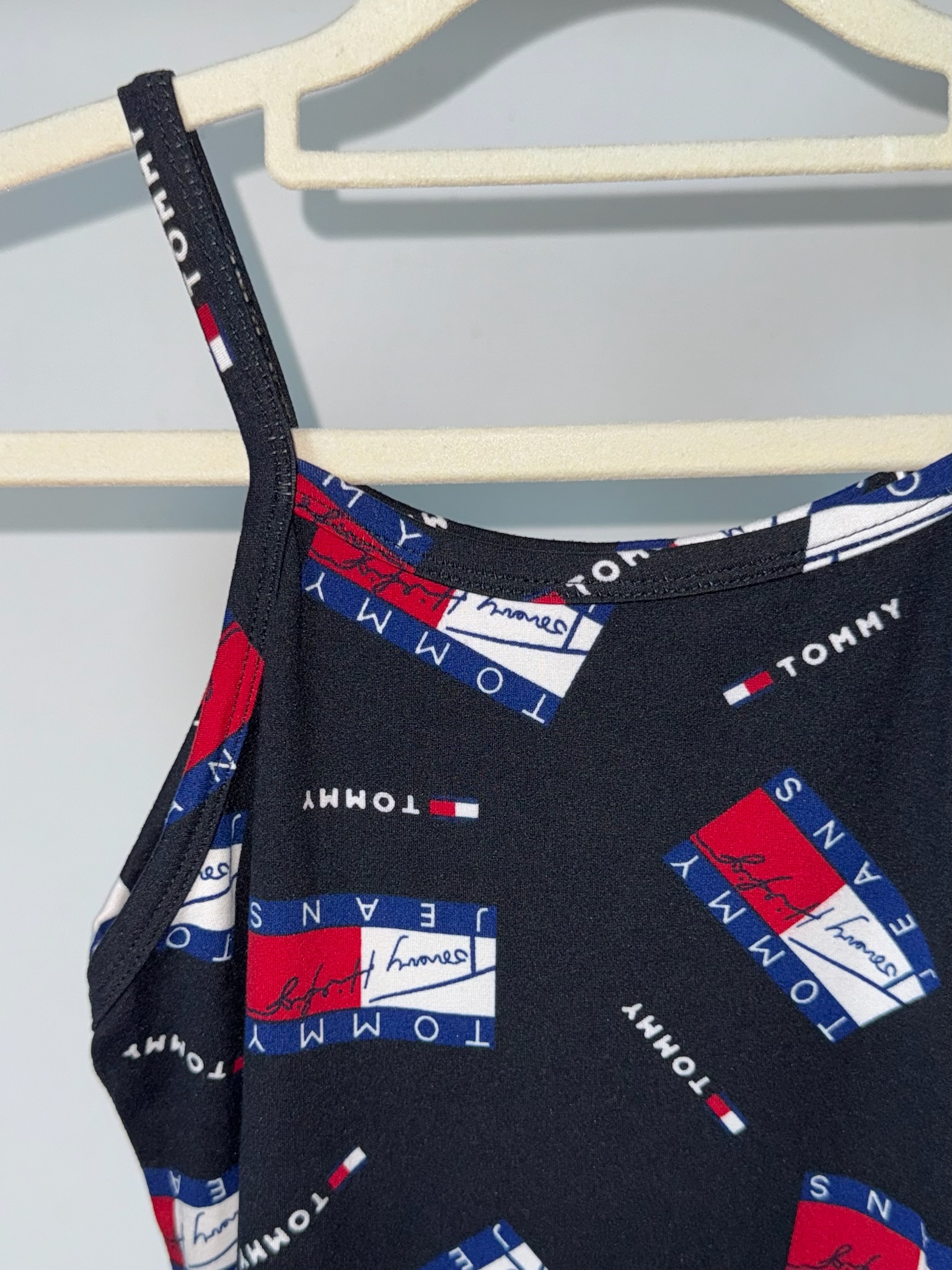 [On Sale] Retro Tommy Jeans All-Over Logo Print Cami Dress
