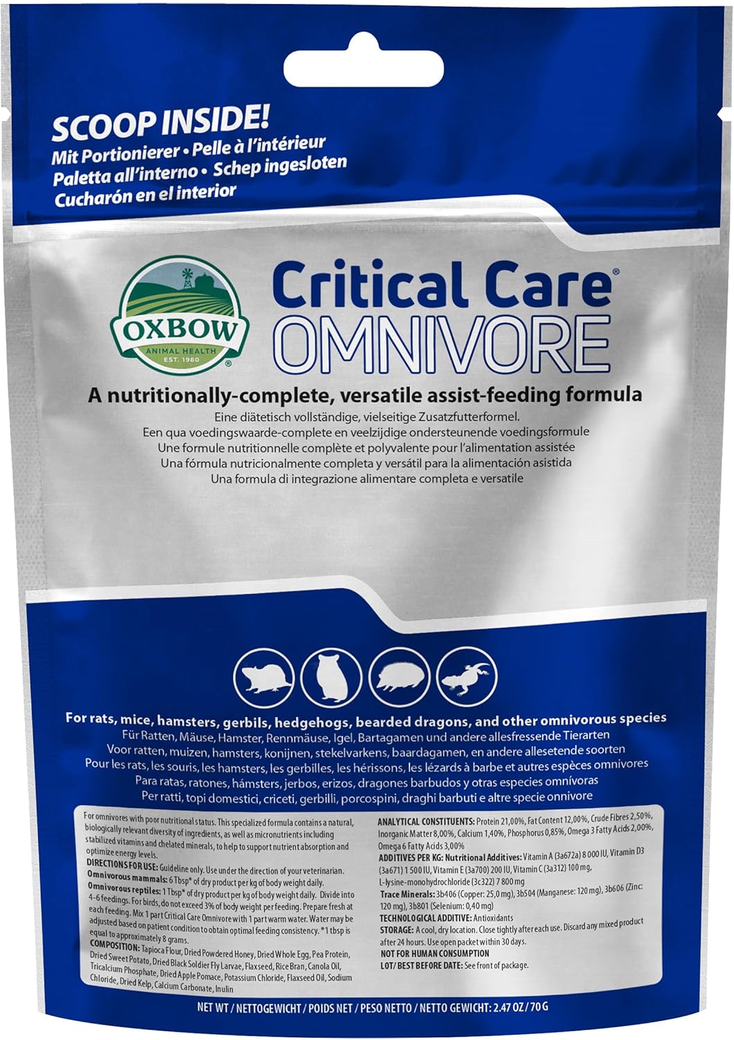Oxbow Critical Care, Omnivore