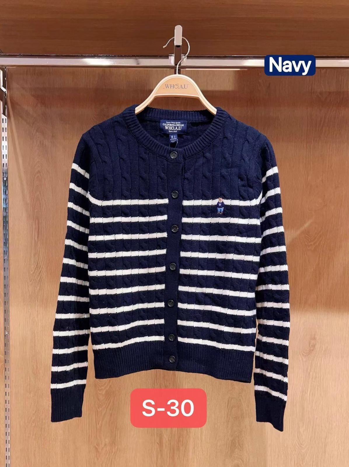 *🇰🇷韓國直送潮牌Who A U 刺繡小熊針織外套*