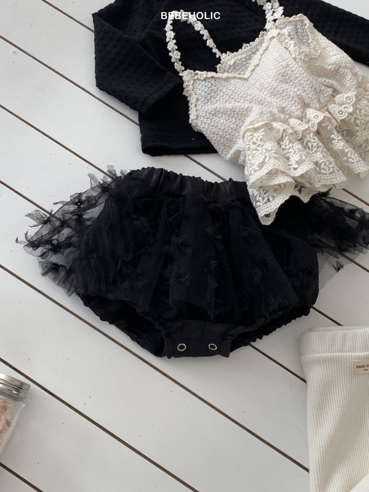 🌸預訂 韓國直送🌸🇰🇷BEBEHOLIC兩色花朵紗裙燈籠褲