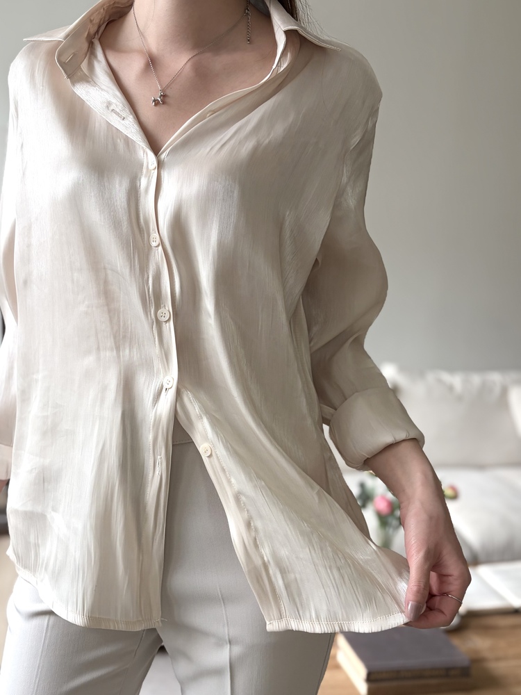 Silken Glow Shirt (Cream)
