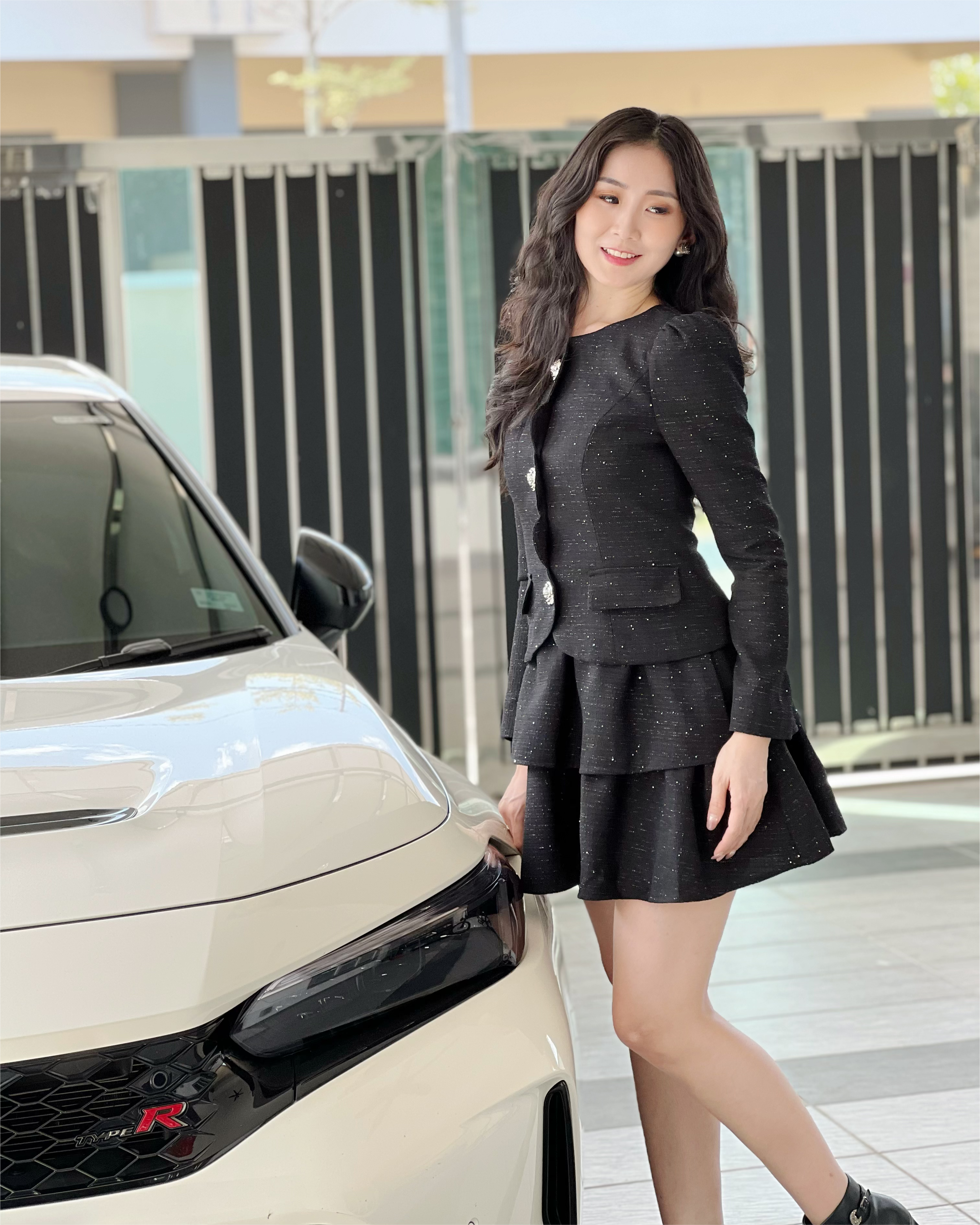 5084 Charlotte Sparkle Tweed Mini Dress