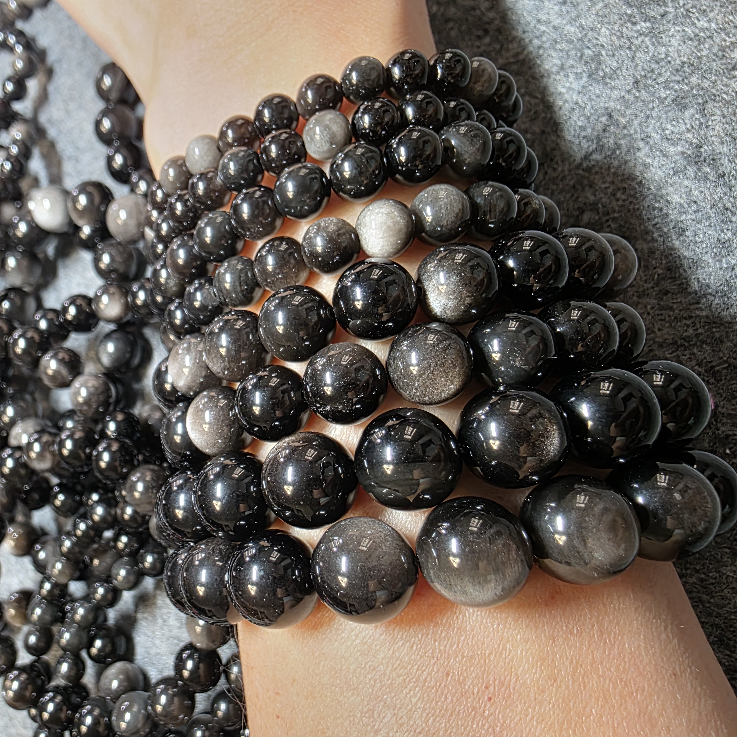 黑銀曜石手串(Obsidian)