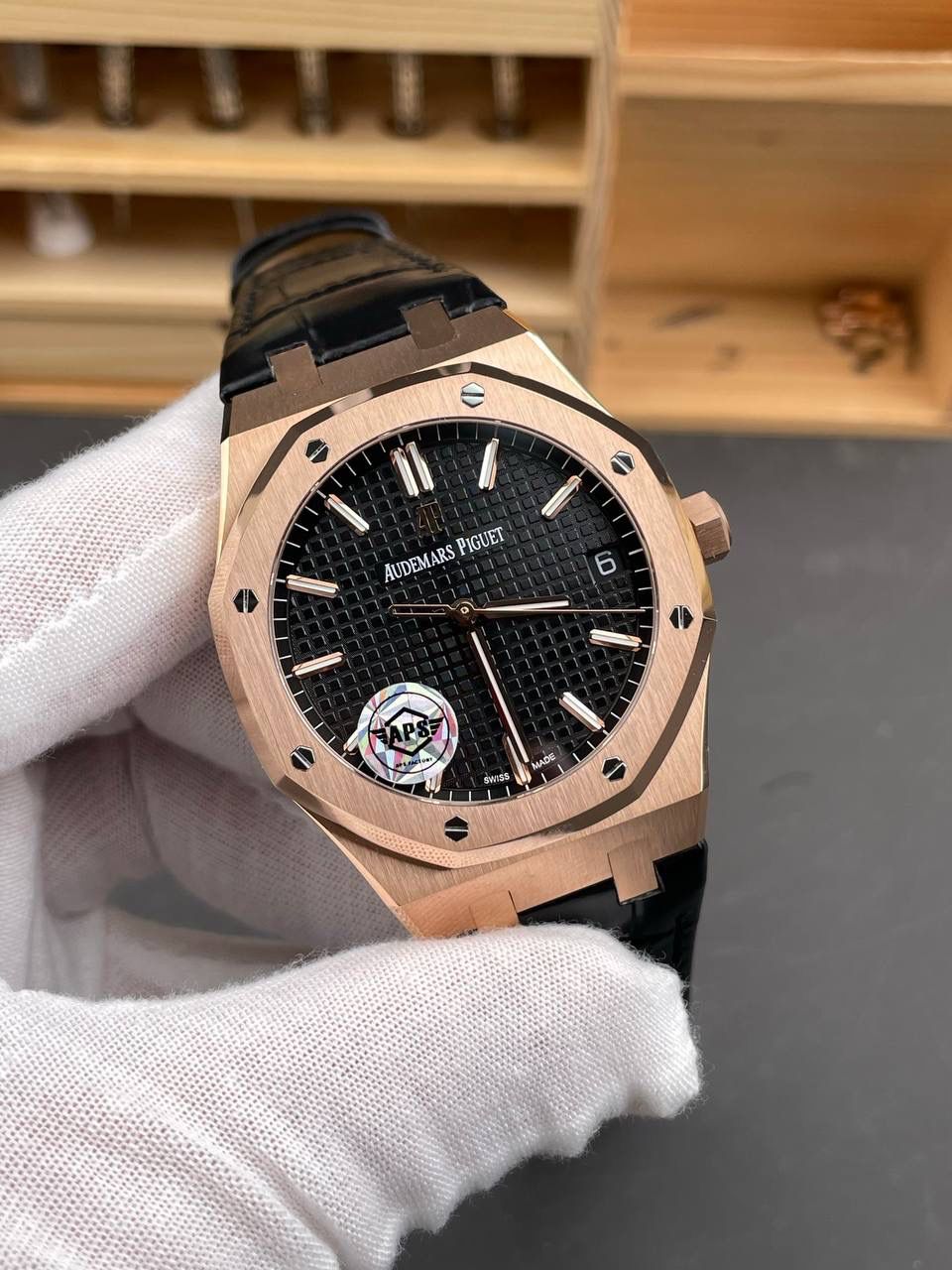 🚀皇家橡树15500 玫瑰金黑盘/41mm/4302机💯