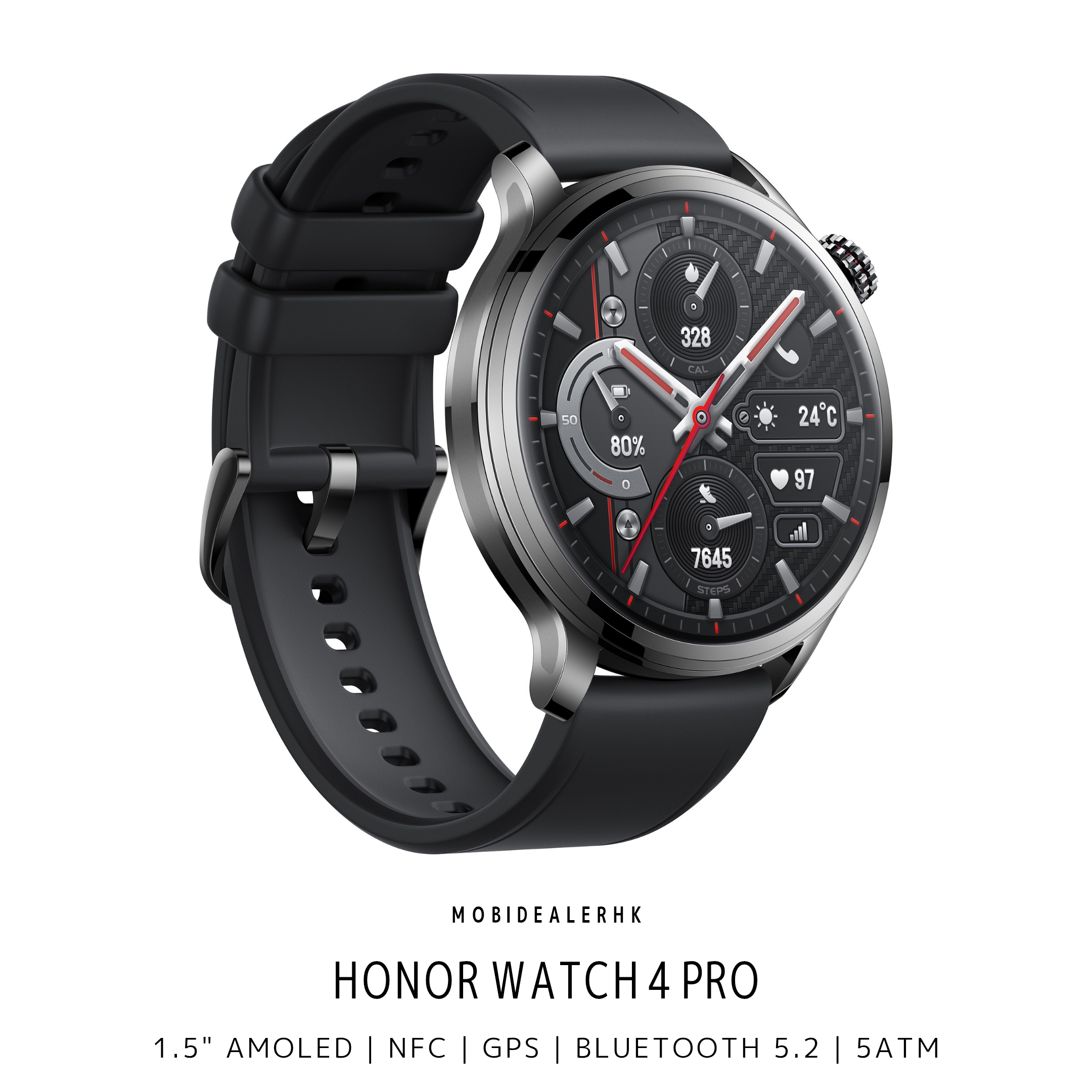 Honor Watch 4 Pro | 榮耀 Watch 4 Pro | 智能手錶 | 1.5" | AMOLED | NFC | GPS | 5ATM