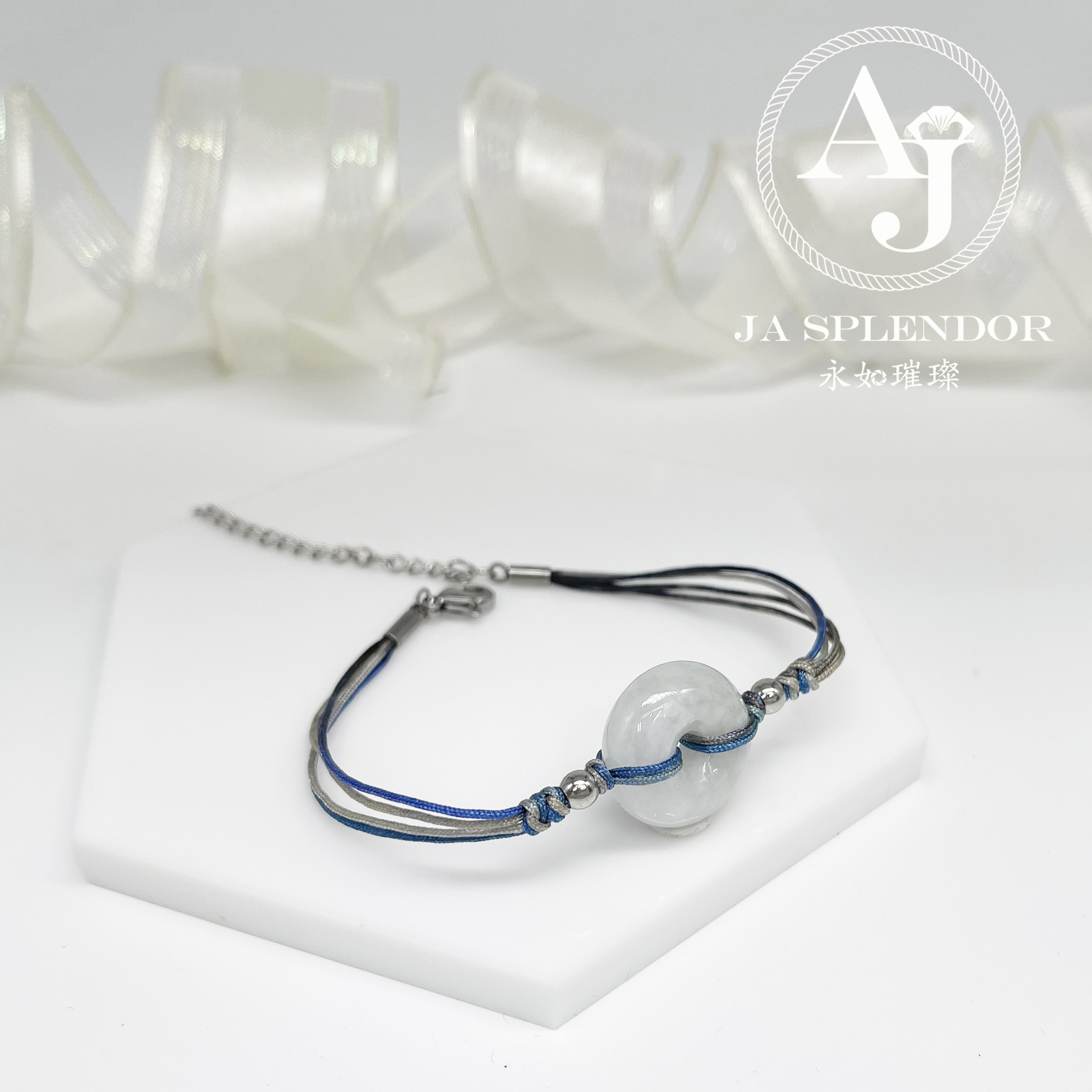 JN-2039 天然翡翠A玉 平安健康彩色幸運手鏈