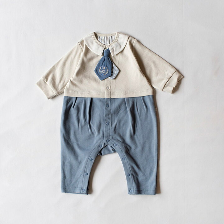 🌸預訂 日本直送🌸🇯🇵Mocmof三色假兩件小熊刺繡領巾禮服長袖連身服