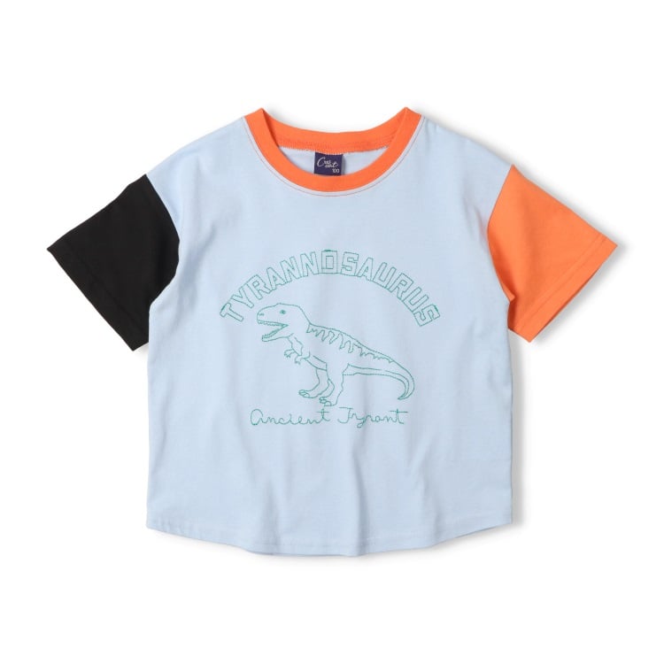 🆕【⭐訂購⭐】 🌀汽車/恐龍刺繡 拼色袖 短袖 tee［2款選］🌀[ELGA-0023][260805]