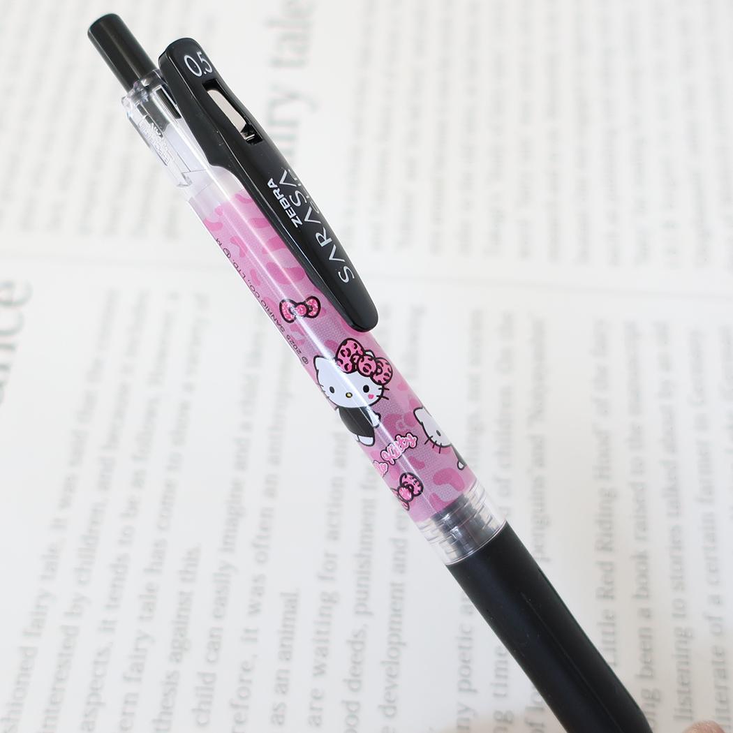 現貨｜【一套3枝】Sanrio Hello Kitty 日本製 Zebra SARASA CLIP 0.5mm 黑色 啫喱筆 套裝 (307176)