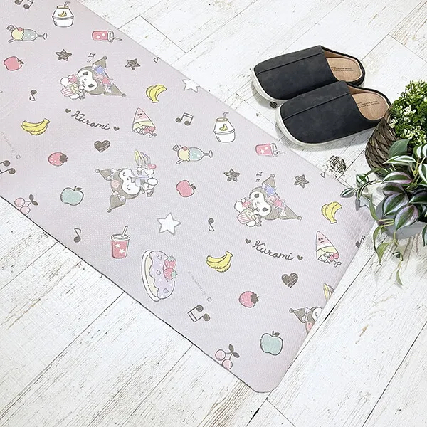 日本直送日本版Sanrio Hello Kitty Kuromi Melody 45×120 cm廚房地氈 防跌抗污 一抹就能清潔