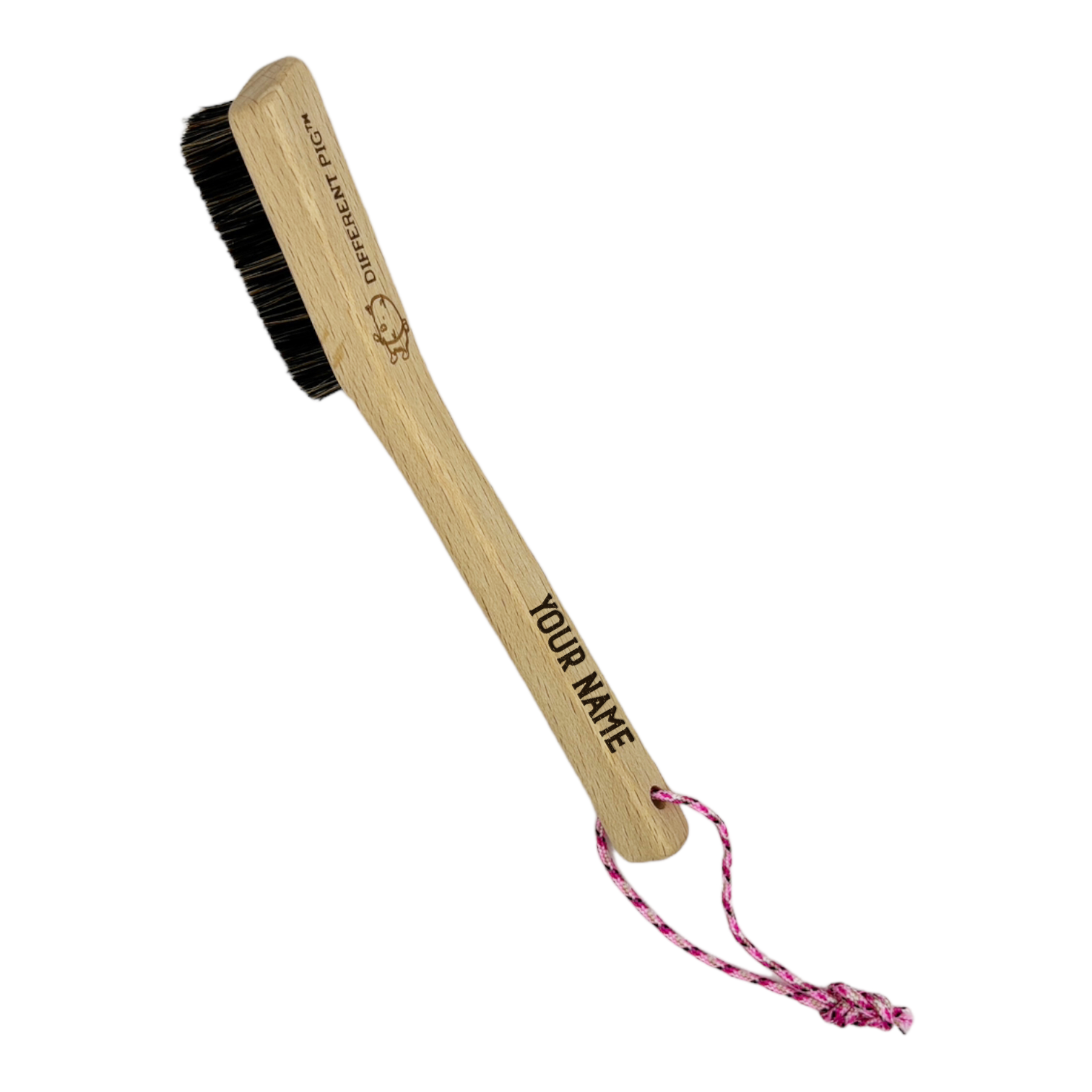 【來字刻名】𝗗𝗜𝗙𝗙𝗘𝗥𝗘𝗡𝗧 𝗣𝗜𝗚™ Piglet brush with name carving 刻名小豬掃連掛繩