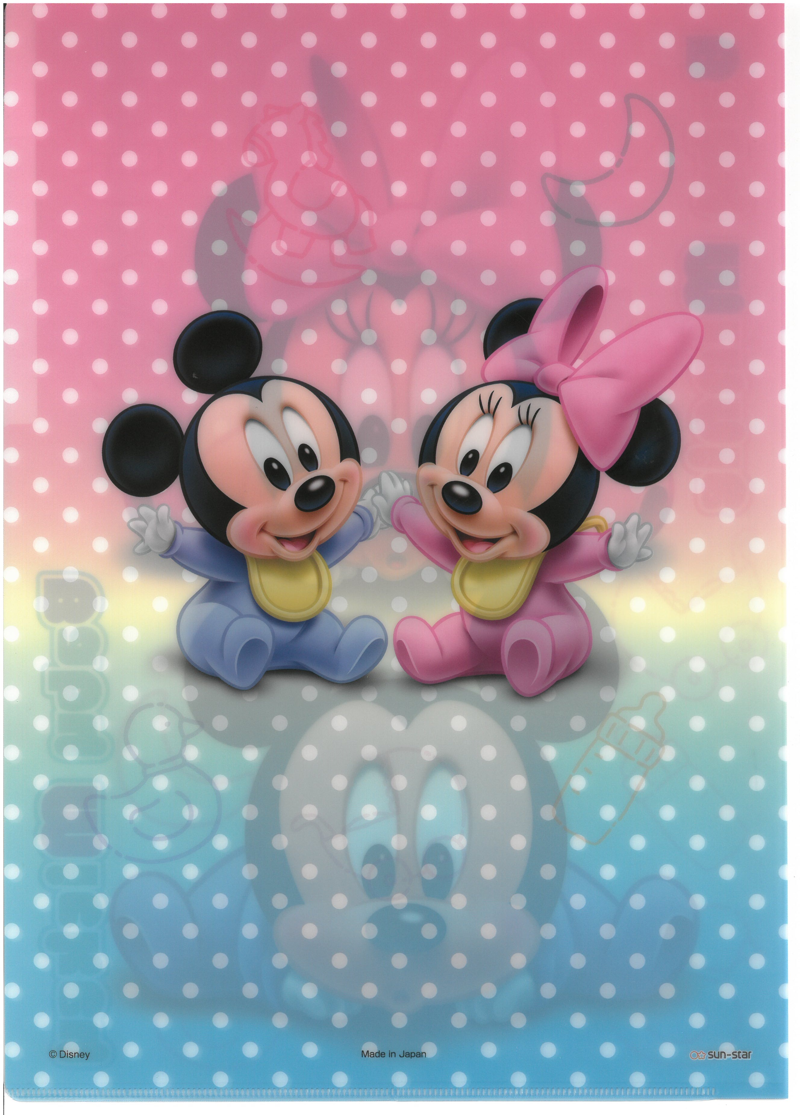 Baby Mickey And Minnie Mouse 3分頁A4文件夾 (2129-671)