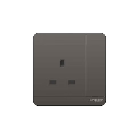 施耐德 AvatarOn 石墨灰 13A單蘇有掣有燈 插座