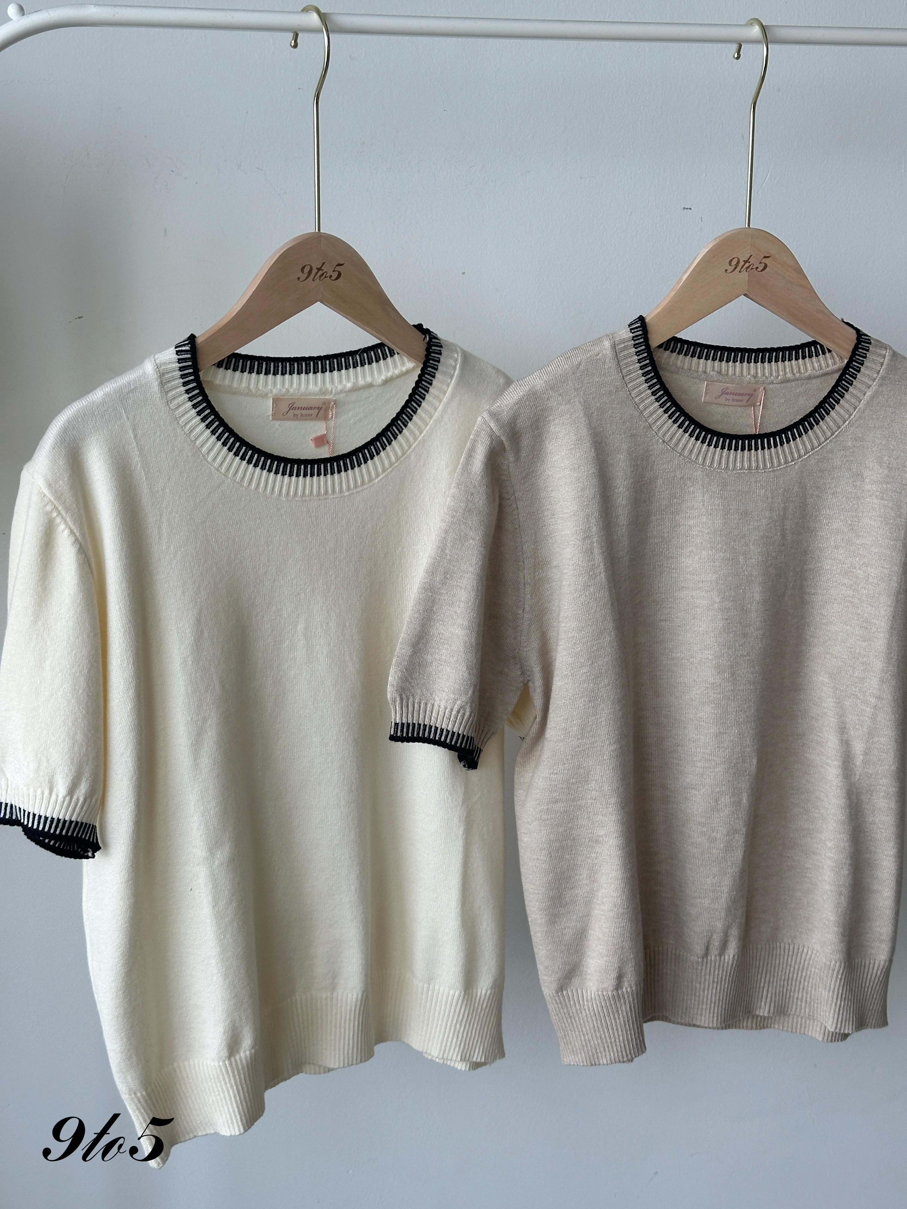 T4187 Round Neck Knit Top - 4 Colors 