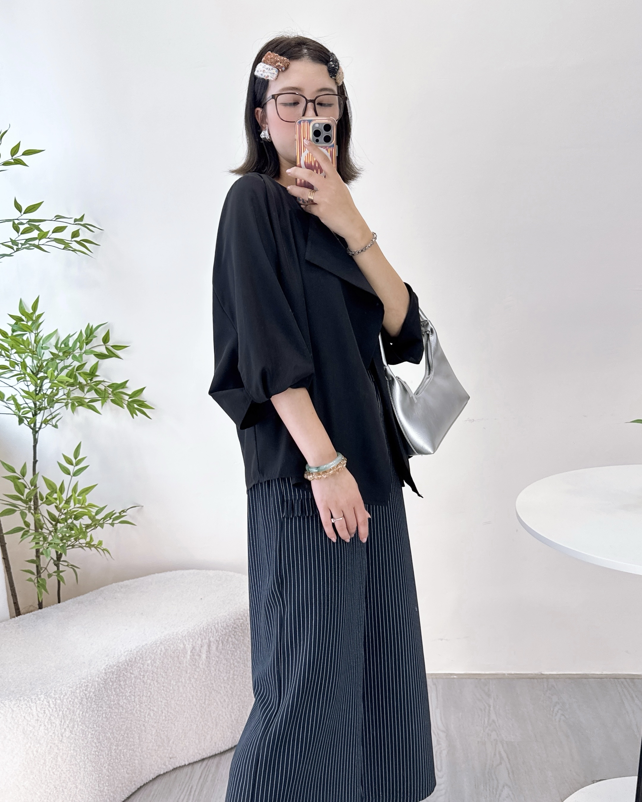 ESP-滑嘟嘟雪紡八分冷氣小外套 3色