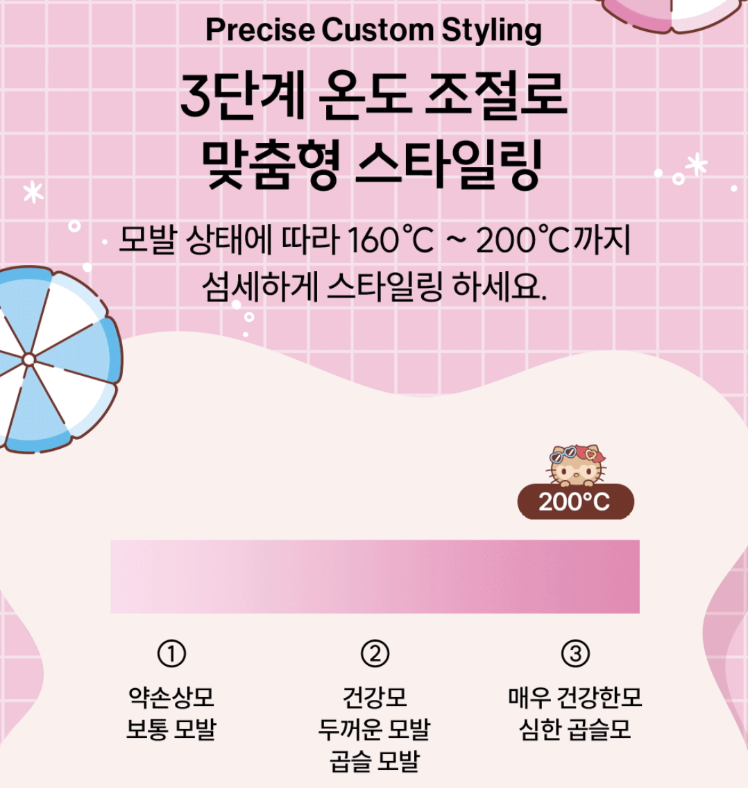 韓國 VODANA X  Sanrio 無線造型梳｜Tanning Hello Kitty Easy Up Hair Styler Flip