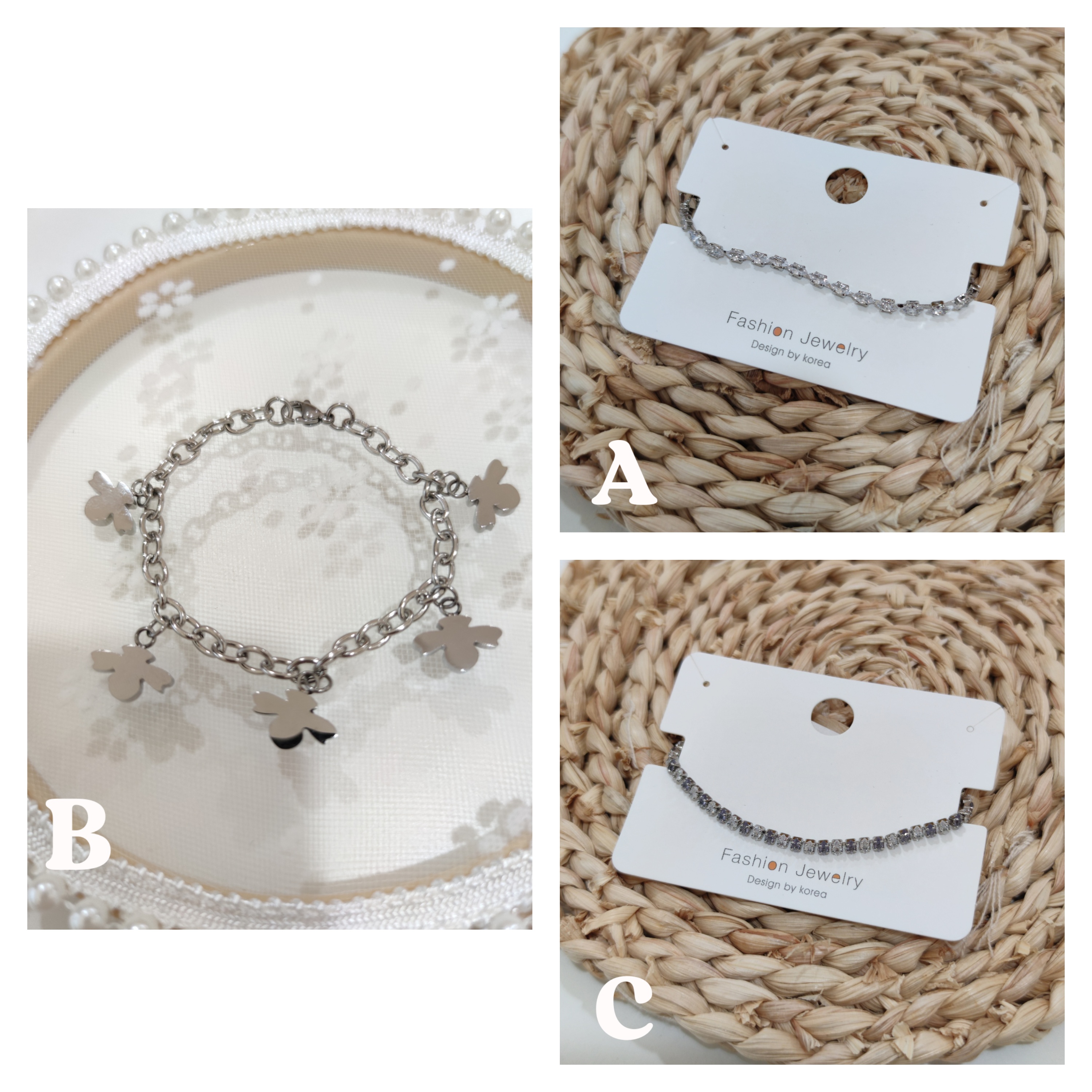 BA22002 真银 925 钛钢手链