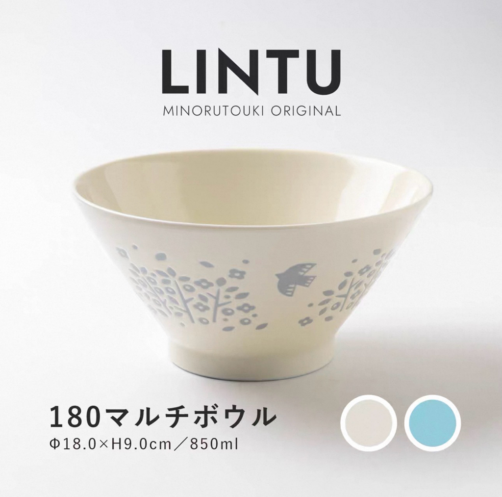 日本製LINTU美濃焼小鳥和植物陶瓷餐具